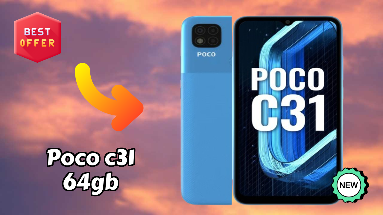 POCO C31 64GB Display Size: 6.53 Inches (16.59 Cm) Screen Quality