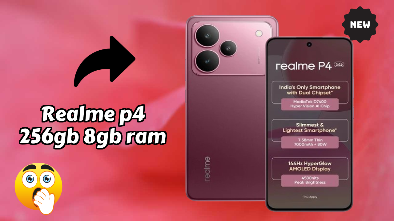 Realme P4 256GB 8GB RAM at ₹20,499 - Complete Specifications